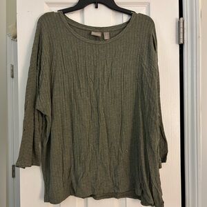 Chico's Olive Long Sleeve Top